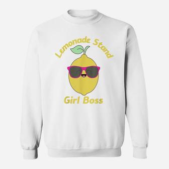 Lemonade Stand Girl Boss Pink Lemonade Crew Summer Fruit Sweatshirt | Crazezy