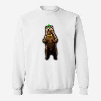 Leprechaun Bear Cool Bear Saint Patrick Sweatshirt - Thegiftio UK