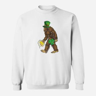 Leprechaun Bigfoot Funny St Patricks Day Drink Gifts Sweatshirt - Thegiftio UK