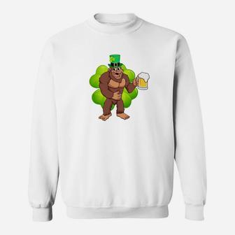 Leprechaun Bigfoot Irish Shamrock St Patricks Day Sweatshirt - Thegiftio UK