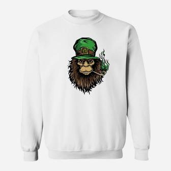 Leprechaun Bigfoot St Patricks Day Sweatshirt - Thegiftio UK