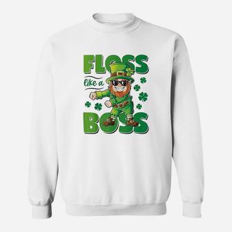 Leprechaun Floss Like A Boss St Patricks Day Boys Kids Gifts Sweatshirt | Crazezy DE