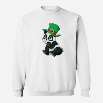 Leprechaun Panda Bear Cute St Patricks Day Irish Sweatshirt - Thegiftio UK