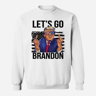 Let's Go Braden Brandon Us Flag Funny Trendy Sarcastic Sweatshirt | Crazezy DE