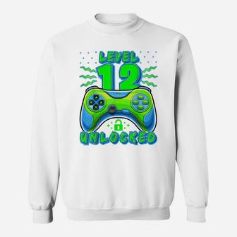 Level 12 Unlocked Video Game 12Th Birthday Gamer Boys Sweatshirt | Crazezy AU