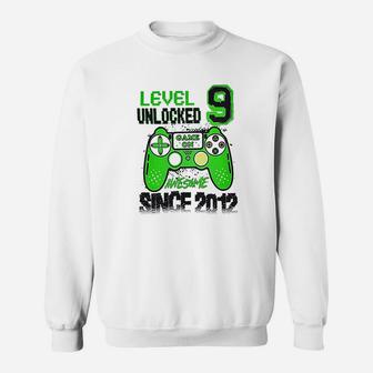 Level 9 Unlocked Awesome Since 2012 Video Game Sweatshirt | Crazezy