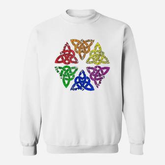 Lgbtq Irish Celtic Knot Heart Gay Pride Sweatshirt - Thegiftio UK