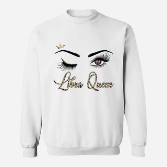 Libra Zodiac Birthday Leopard Print Gift For Girls Women Sweatshirt | Crazezy