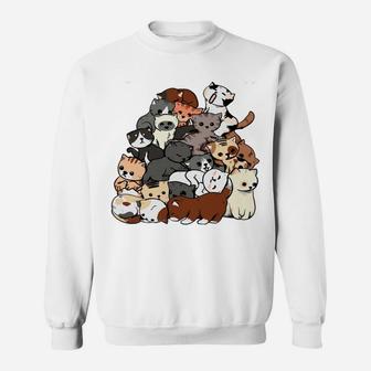 Life Goal Pet All The Cats Funny Cat Lover Cute Kitten Mom Sweatshirt | Crazezy AU