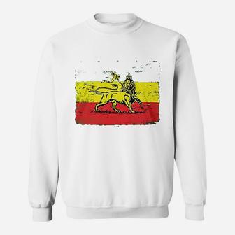 Lion Flag Rasta Jamaican Religion Pride Sweatshirt | Crazezy