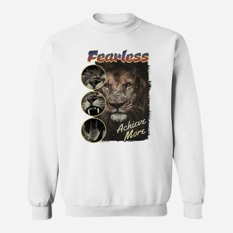 Lion Wild Cat Colorful Animal King Jungle Lovers Motivation Sweatshirt | Crazezy AU