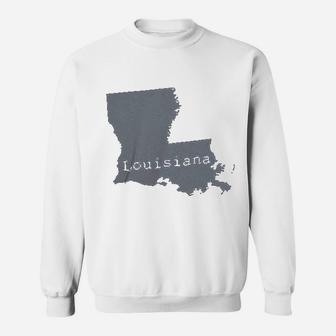 Louisiana State Map Shape La Pride Sweatshirt - Thegiftio UK