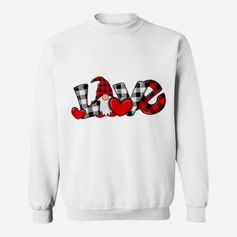Love Gnome Valentines Day, Love Valentine Gnomes Heart Sweatshirt | Crazezy