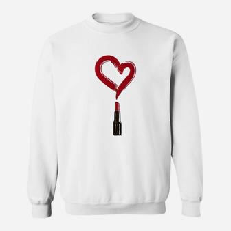 Love Heart Lipstick Sweatshirt - Thegiftio UK