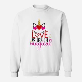 Love Is Truly Valentine Day Valentine Day Gift Happy Valentines Day Sweatshirt - Seseable