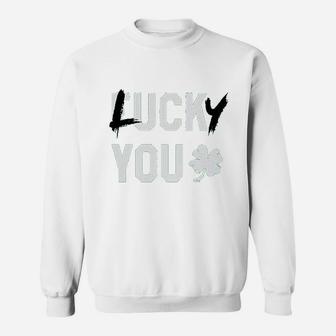Lucky You Lucky Clover Green St Patrick's Day Sweatshirt - Thegiftio UK