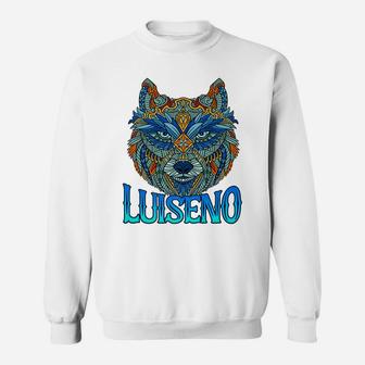 Luiseno Wolf Symbol Spirit Native American Luiseno Wolves Sweatshirt | Crazezy