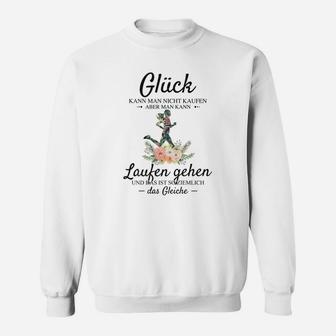 Lustiges Herren Laufshirt Glück kann man nicht kaufen, aber laufen Sweatshirt - Seseable