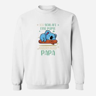 Lustiges Papa Sweatshirt, Schlafmütze Hippo Design - Vatertag Spezial - Seseable