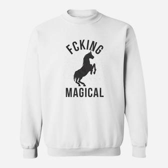 Magical Funny Unicorn Vintage Sweatshirt | Crazezy