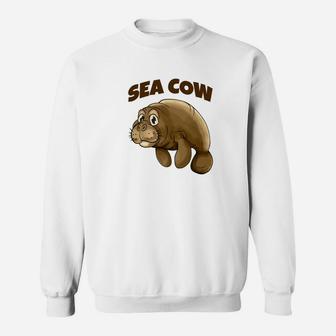 Manatee Sea Cow Cute Graphic Sweatshirt - Thegiftio UK