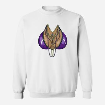 Mardi Gras And Beads Fat Tuesday Funny Gift Sweatshirt | Crazezy