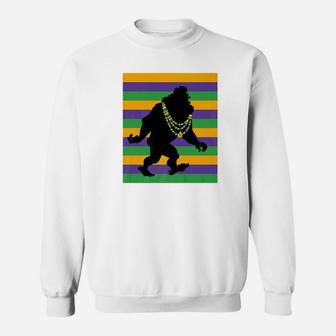 Mardi Gras Bigfoot Sasquatch Shirt Sweatshirt - Thegiftio UK