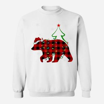 Matching Buffalo Plaid Christmas Sister In Law Bear Pajama Sweatshirt | Crazezy AU