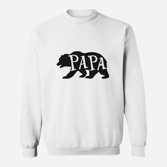 Matching Father And Son Papa Bear Daddy Bear Little Baby Family Sweatshirt | Crazezy