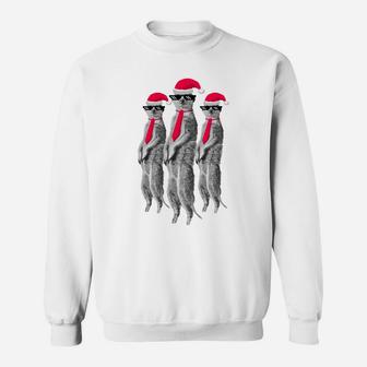 Meerkat Xmas Crew Cool Christmas Agents Clique Fun Sweatshirt | Crazezy DE