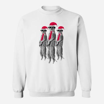 Meerkat Xmas Crew Cool Christmas Agents Clique Fun Sweatshirt Sweatshirt | Crazezy DE