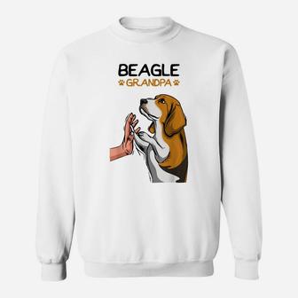 Mens Beagle Grandpa Dog Dad Sweatshirt | Crazezy