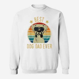Mens Best Dog Dad Ever Boxer Father's Day Gift Sweatshirt | Crazezy