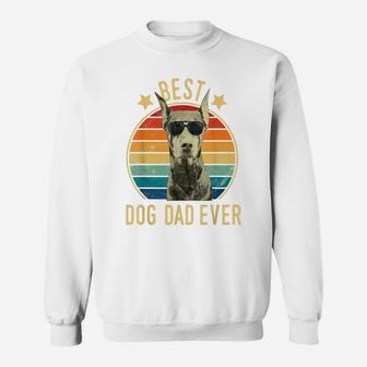 Mens Best Dog Dad Ever Doberman Pinscher Father's Day Gift Sweatshirt | Crazezy