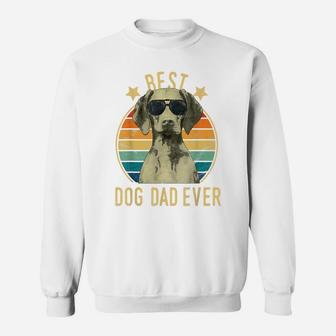 Mens Best Dog Dad Ever Vizsla Father's Day Gift Sweatshirt | Crazezy