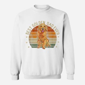 Mens Best Golden Dad Ever Retro Golden Retriever Gifts Dog Sweatshirt | Crazezy