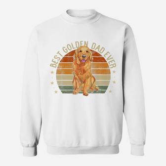 Mens Best Golden Dad Ever Retro Golden Retriever Gifts Dog Sweatshirt Sweatshirt | Crazezy AU