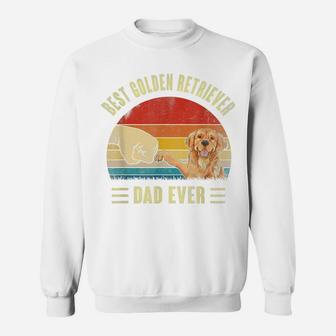 Mens Best Golden Retriever Dog Dad Ever Shirt Fathers Day Vintage Sweatshirt | Crazezy AU