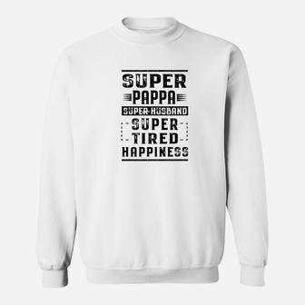 Mens Grandpa Gift Super Pappa Super Husband Super Tired M Sweatshirt - Thegiftio UK