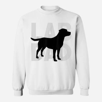 Mens Silver Lab Dad Dog Labrador Retriever Dad Gifts Best Lab Dad Sweatshirt | Crazezy