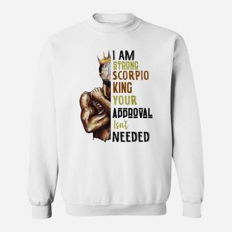 Mens Strong Scorpio King Mens Birthday Zodiac Astrology Dad Sweatshirt | Crazezy UK