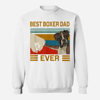 Mens Vintage Best Dog Boxer Dad Ever Bump Fit Gift Sweatshirt | Crazezy
