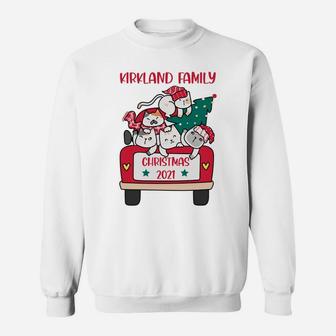 Merry Catmas Christmas Truck Cat Lovers Kirkland Family Sweatshirt | Crazezy UK