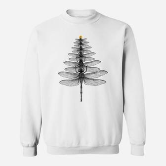 Merry Christmas Insect Lover Xmas Dragonfly Christmas Tree Sweatshirt Sweatshirt | Crazezy AU