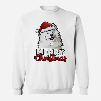 Merry Christmas Samoyed Dog Lover Gift Sweatshirt Sweatshirt | Crazezy UK