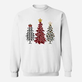 Merry Christmas Tree Leopard Plaid Printed Shirt Tshirt Sweatshirt | Crazezy