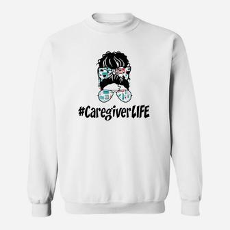 Messy Bun Caregiver Sweatshirt - Thegiftio UK