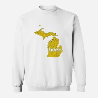Michigan Beer Home Love Distressed Drink Local Brewer Sweatshirt - Thegiftio UK