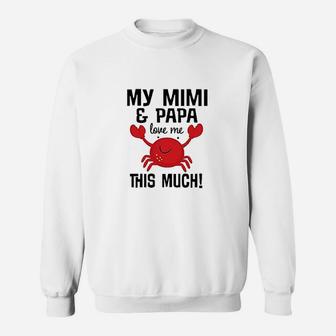 Mimi And Papa Love Me Crab Baby Sweatshirt | Crazezy AU