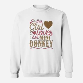 Mini Donkey Gift Present Farm Animal Sweatshirt - Thegiftio UK